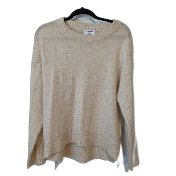 Old Navy Cozy Pullover Crewneck Sweater Women’s Medium Cashmere Color - Picture 2 of 5